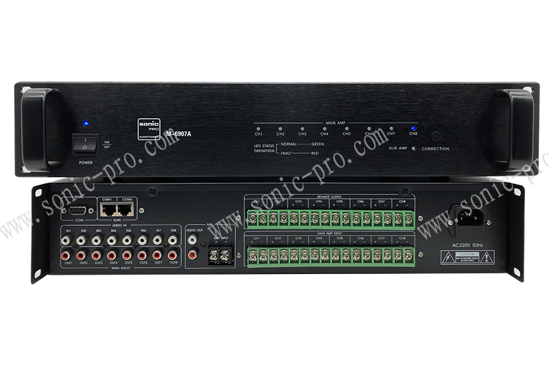 广西M-6907A 8主1备功放切换器