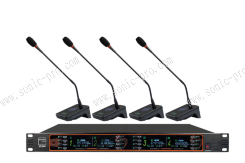 广西WS-860S  一拖四无线鹅颈话筒